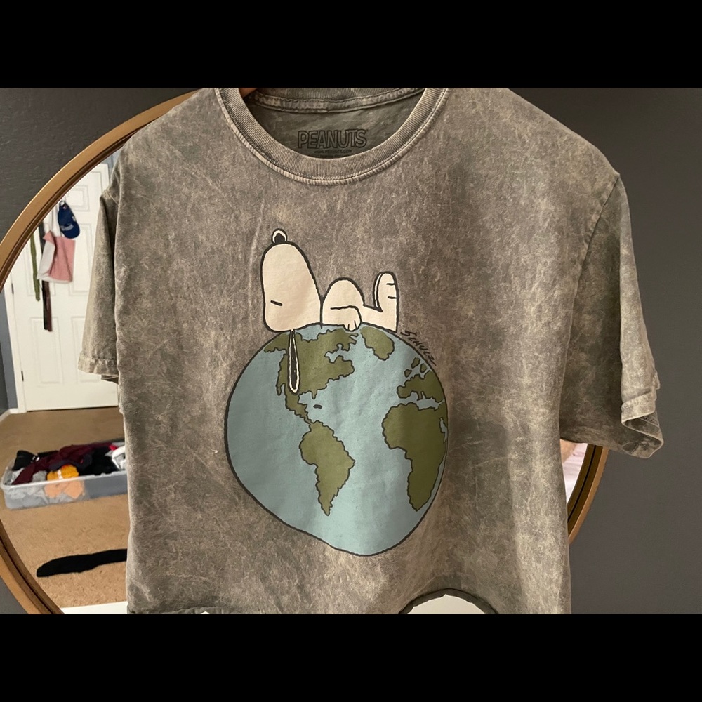 snoopy acid washed shirt